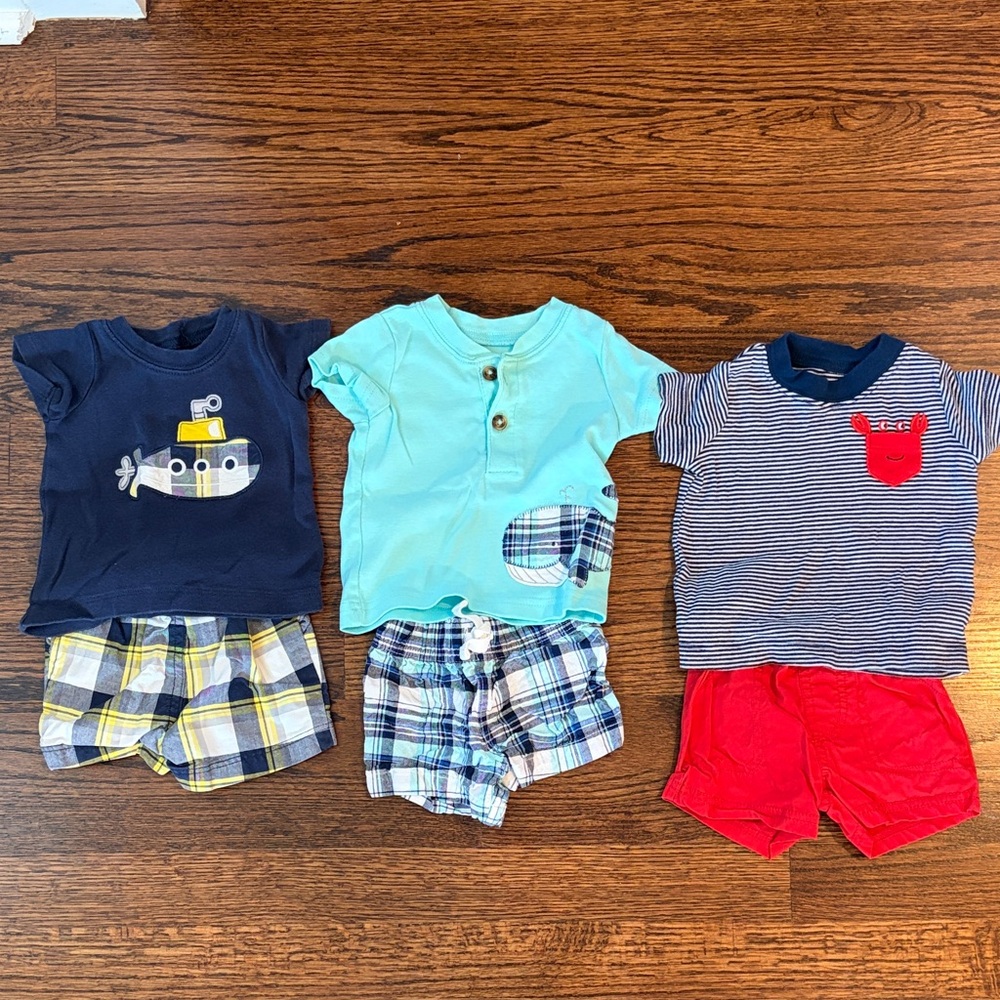 Carter's Kids Matching Sets - Navy, Aqua, Red